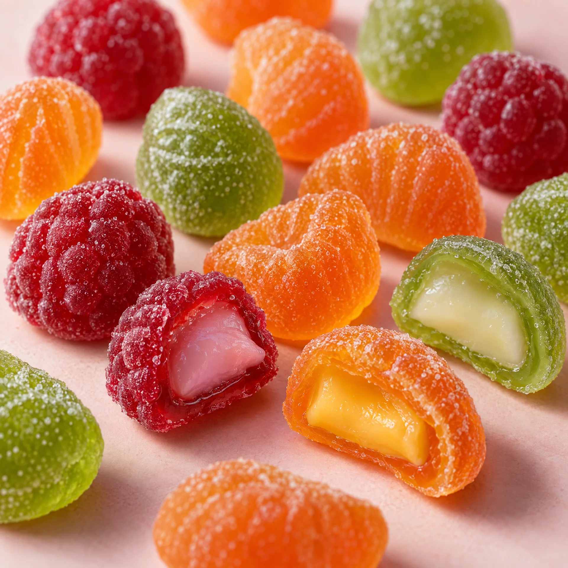 Gomas de fruta recheadas